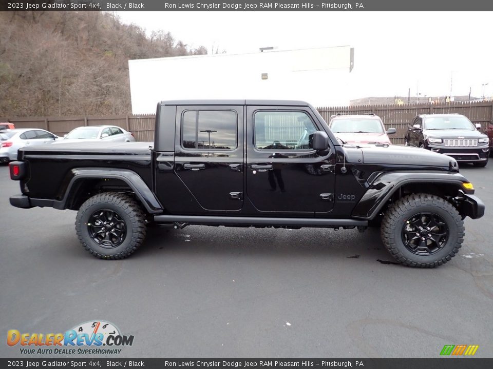 2023 Jeep Gladiator Sport 4x4 Black / Black Photo #7