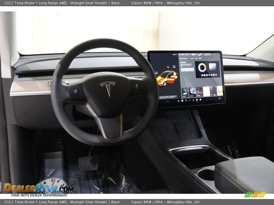 2022 Tesla Model Y Long Range AWD Midnight Silver Metallic / Black Photo #6