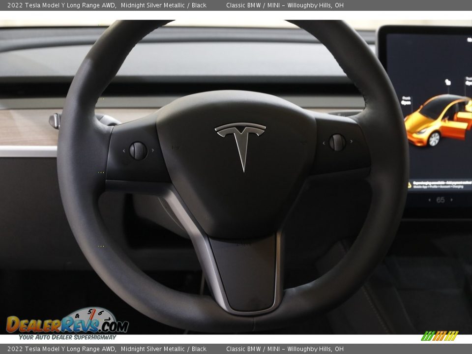 2022 Tesla Model Y Long Range AWD Midnight Silver Metallic / Black Photo #7