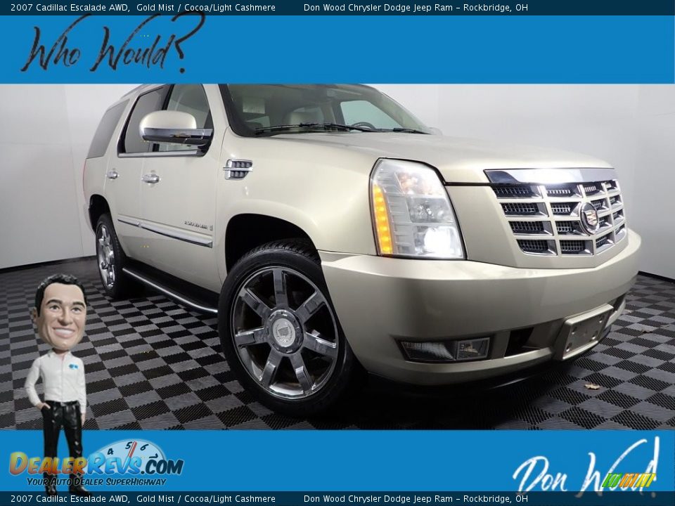 2007 Cadillac Escalade AWD Gold Mist / Cocoa/Light Cashmere Photo #1