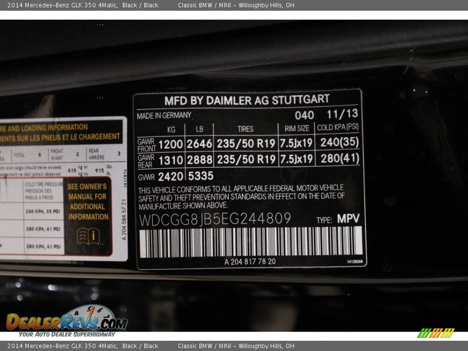 2014 Mercedes-Benz GLK 350 4Matic Black / Black Photo #22