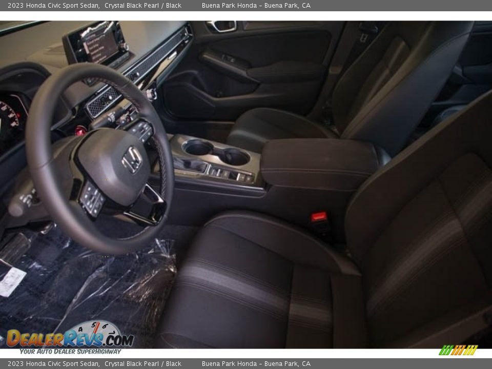 2023 Honda Civic Sport Sedan Crystal Black Pearl / Black Photo #15