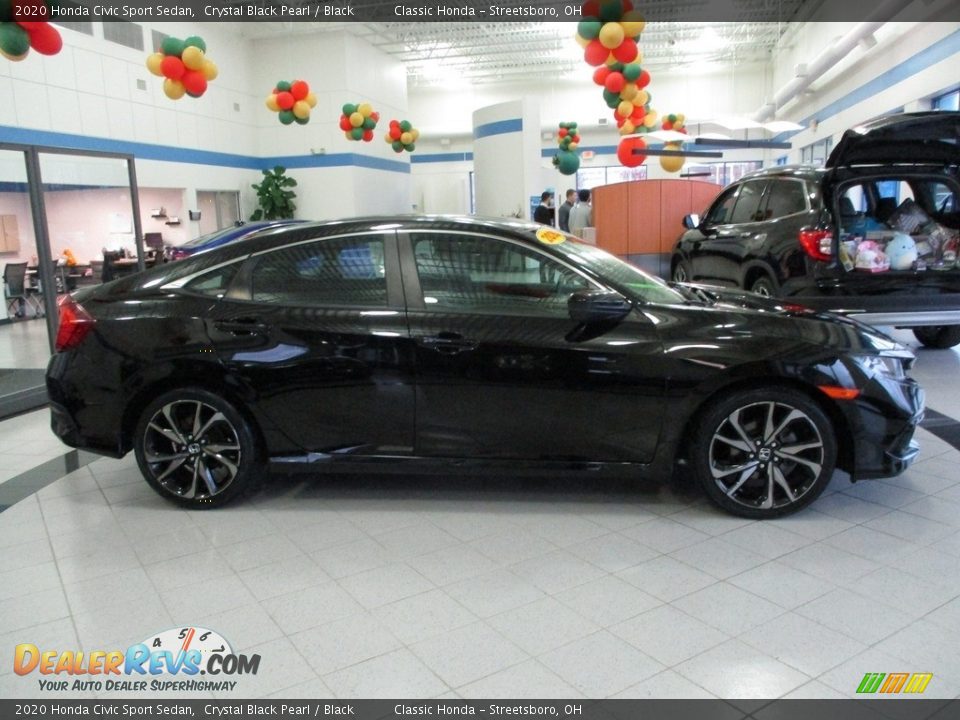 2020 Honda Civic Sport Sedan Crystal Black Pearl / Black Photo #4