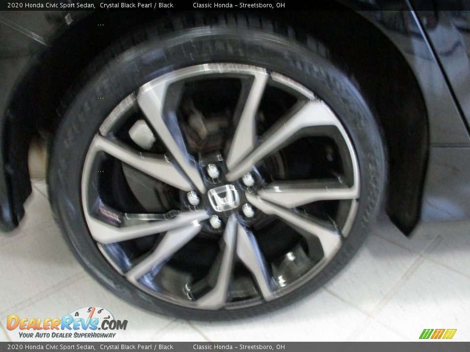 2020 Honda Civic Sport Sedan Crystal Black Pearl / Black Photo #6