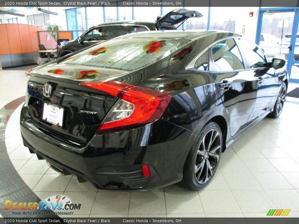 2020 Honda Civic Sport Sedan Crystal Black Pearl / Black Photo #7