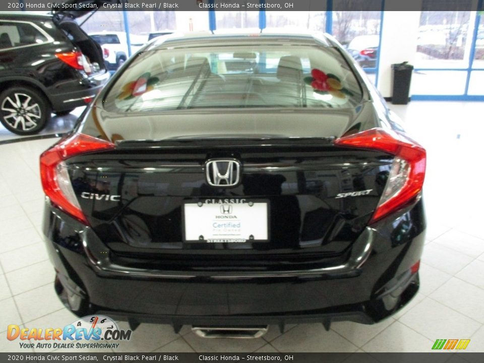 2020 Honda Civic Sport Sedan Crystal Black Pearl / Black Photo #8