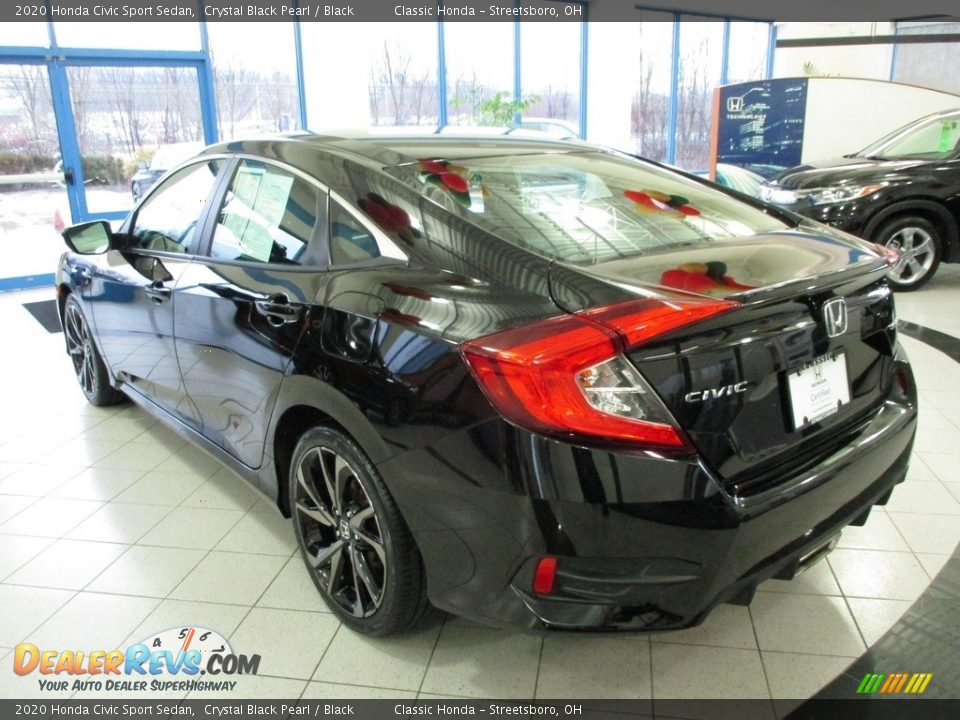 2020 Honda Civic Sport Sedan Crystal Black Pearl / Black Photo #9
