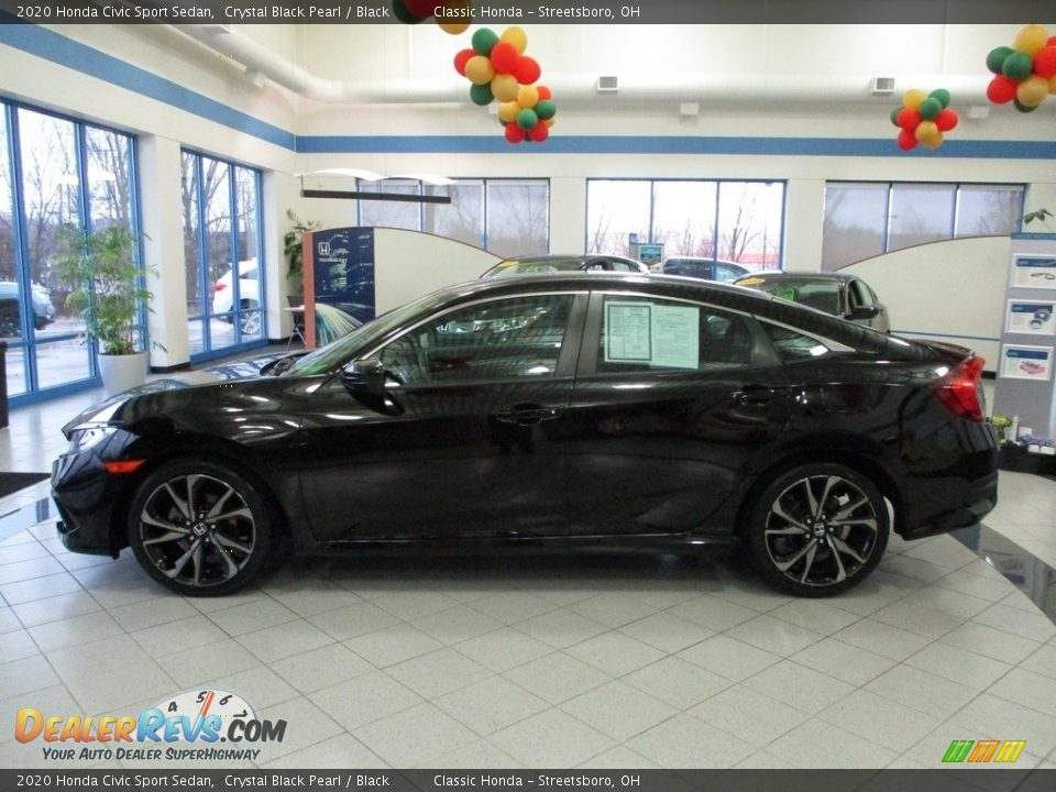 2020 Honda Civic Sport Sedan Crystal Black Pearl / Black Photo #10