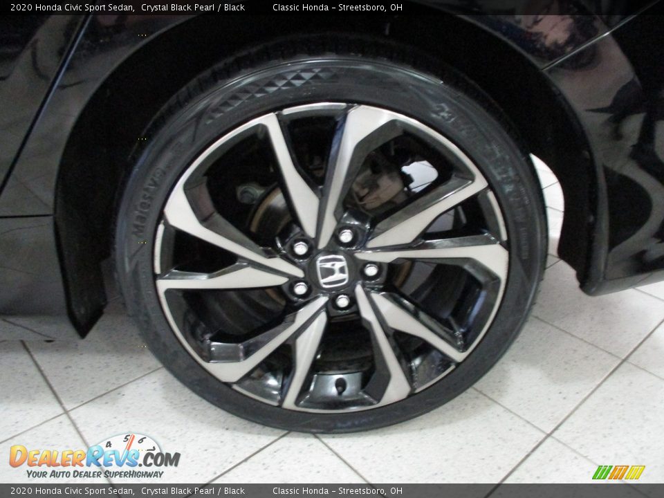 2020 Honda Civic Sport Sedan Crystal Black Pearl / Black Photo #11