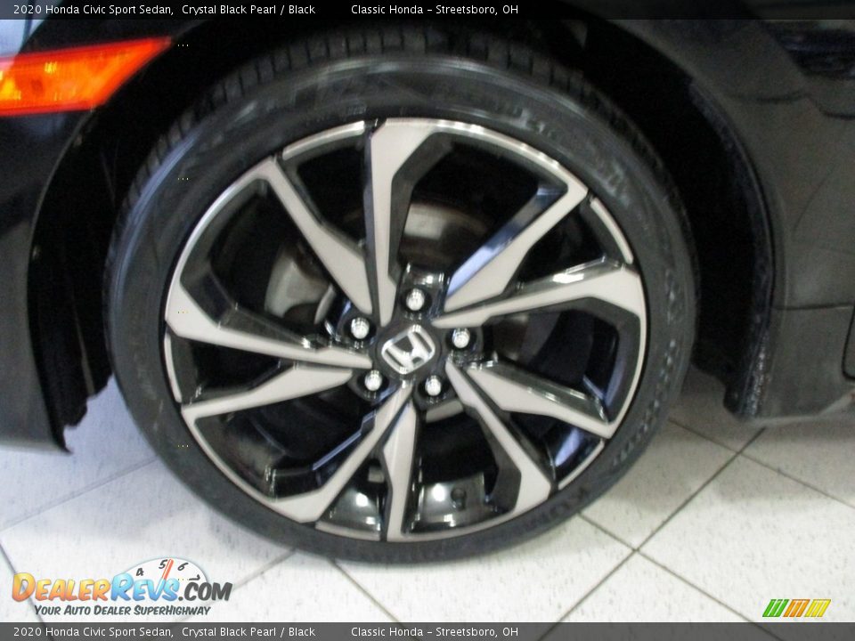 2020 Honda Civic Sport Sedan Crystal Black Pearl / Black Photo #12