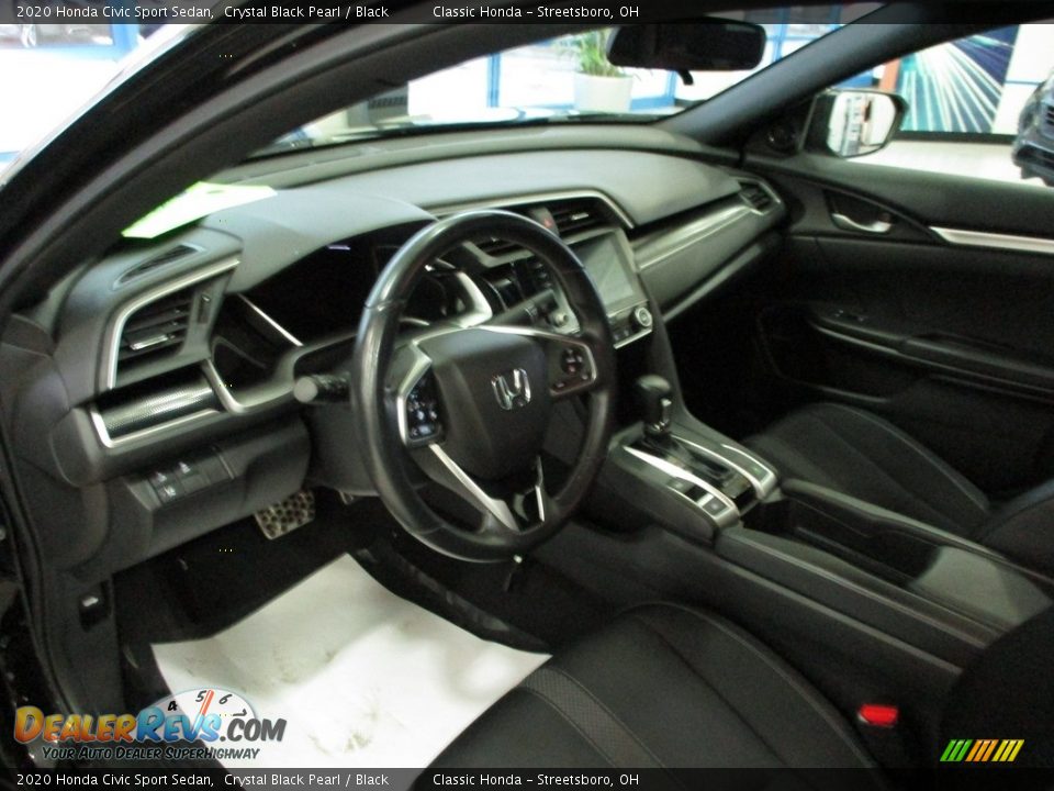 2020 Honda Civic Sport Sedan Crystal Black Pearl / Black Photo #26