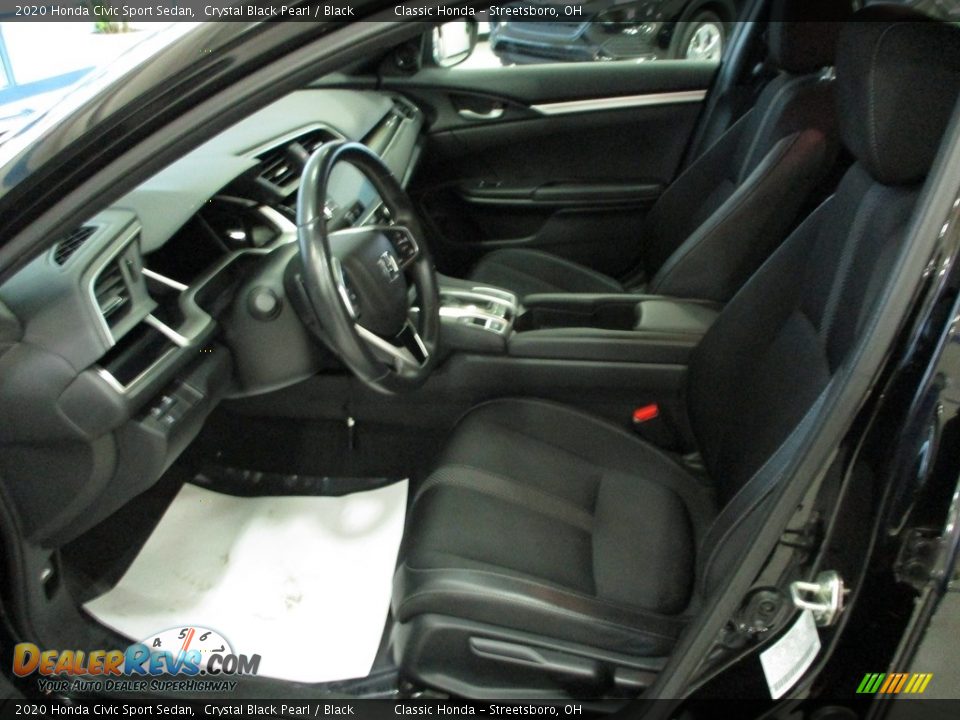 2020 Honda Civic Sport Sedan Crystal Black Pearl / Black Photo #27