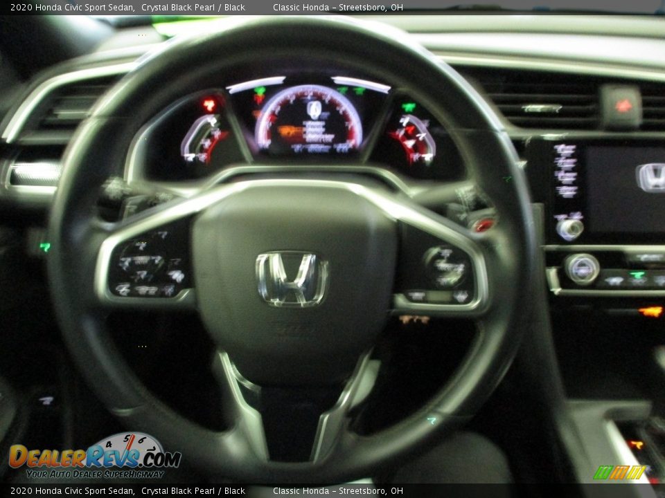 2020 Honda Civic Sport Sedan Crystal Black Pearl / Black Photo #29