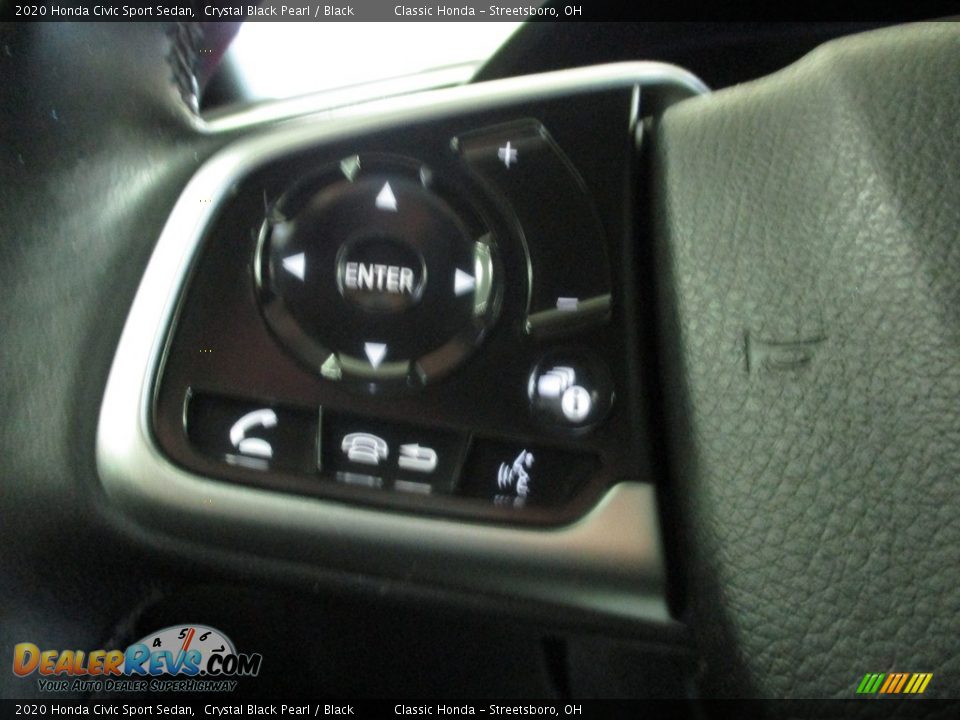 2020 Honda Civic Sport Sedan Crystal Black Pearl / Black Photo #30