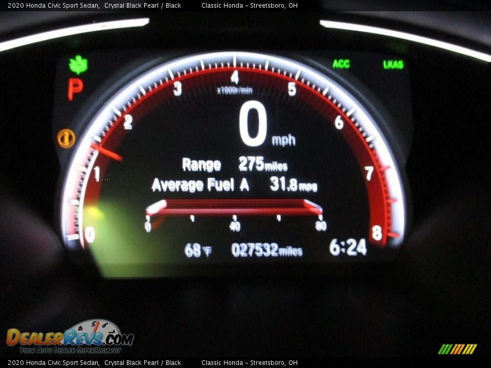 2020 Honda Civic Sport Sedan Crystal Black Pearl / Black Photo #32