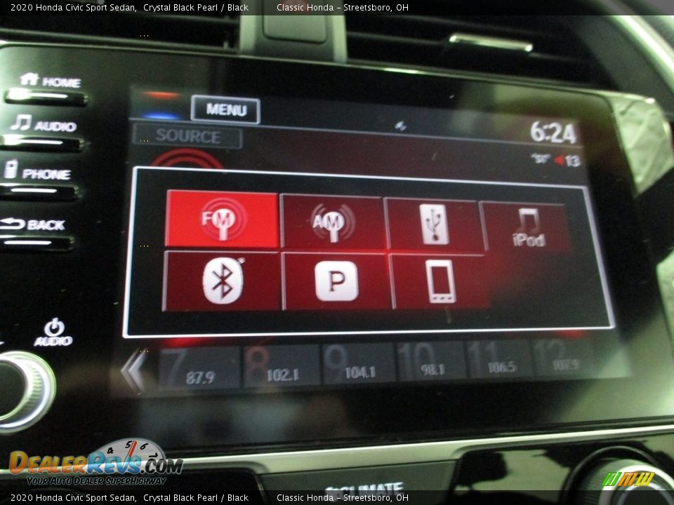 2020 Honda Civic Sport Sedan Crystal Black Pearl / Black Photo #36