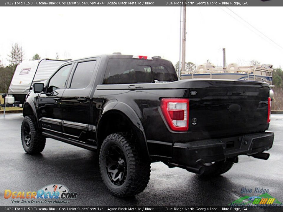 2022 Ford F150 Tuscany Black Ops Lariat SuperCrew 4x4 Agate Black Metallic / Black Photo #3