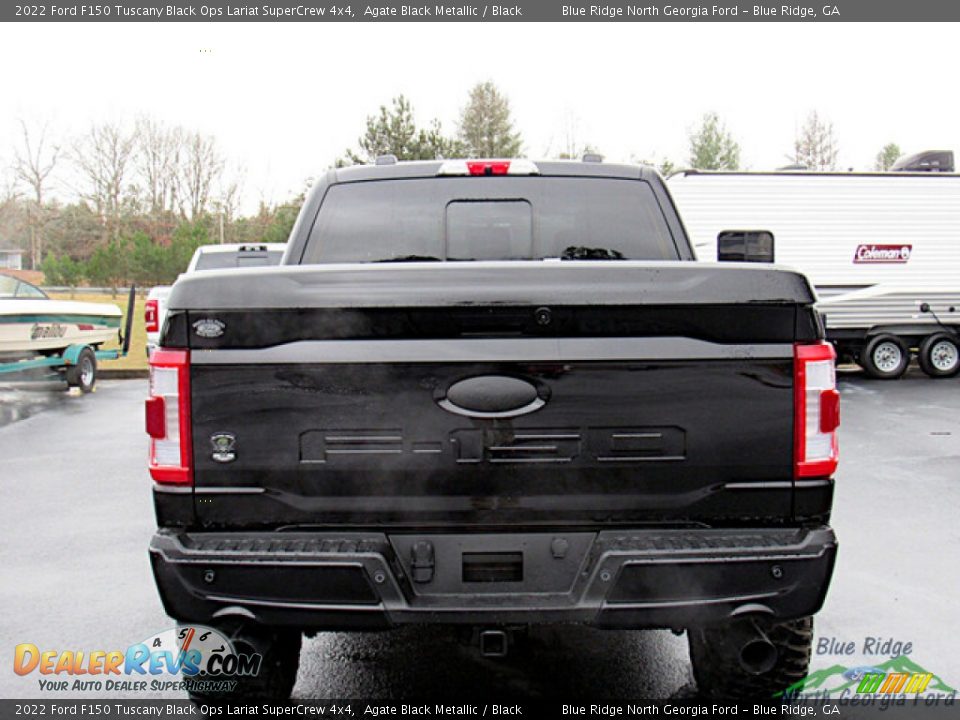 2022 Ford F150 Tuscany Black Ops Lariat SuperCrew 4x4 Agate Black Metallic / Black Photo #4