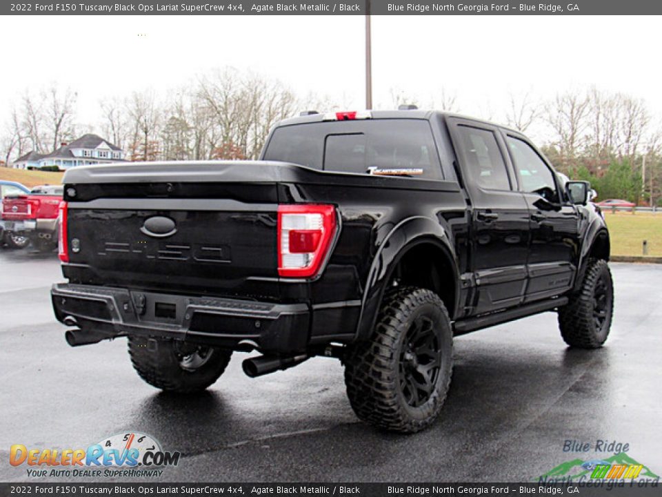 2022 Ford F150 Tuscany Black Ops Lariat SuperCrew 4x4 Agate Black Metallic / Black Photo #5