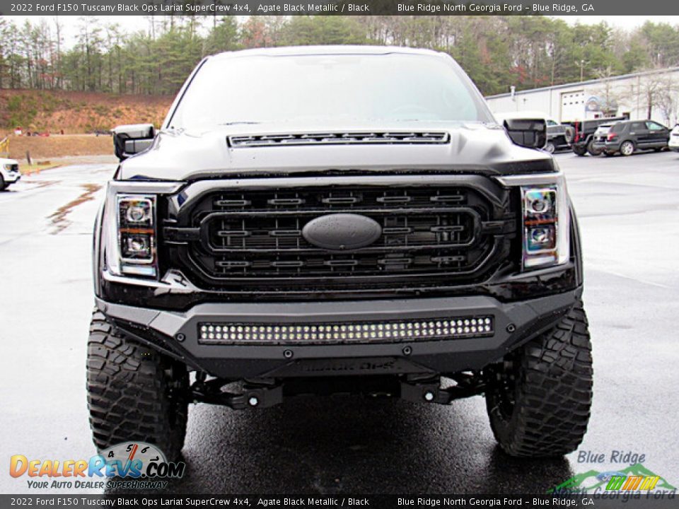 2022 Ford F150 Tuscany Black Ops Lariat SuperCrew 4x4 Agate Black Metallic / Black Photo #8