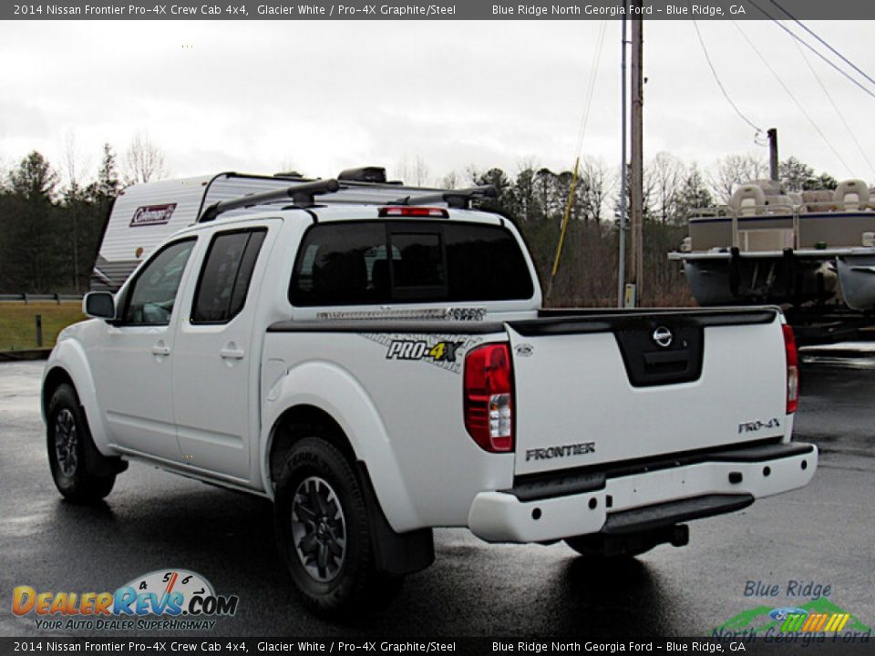 2014 Nissan Frontier Pro-4X Crew Cab 4x4 Glacier White / Pro-4X Graphite/Steel Photo #3