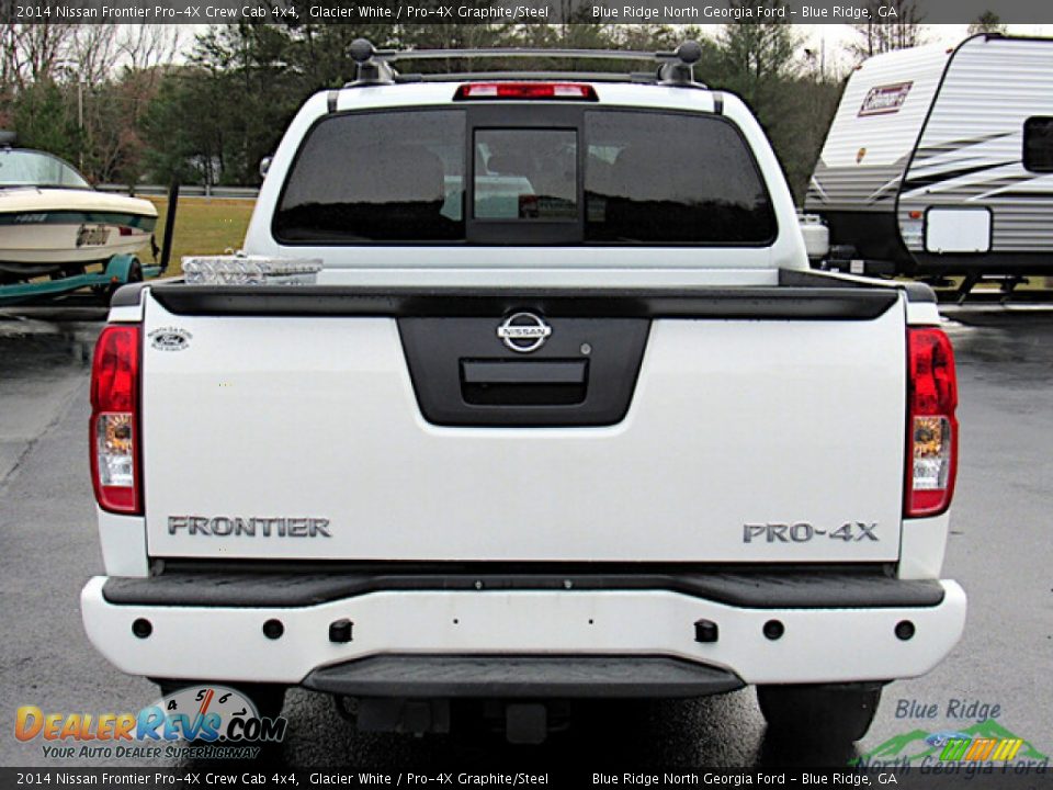 2014 Nissan Frontier Pro-4X Crew Cab 4x4 Glacier White / Pro-4X Graphite/Steel Photo #4