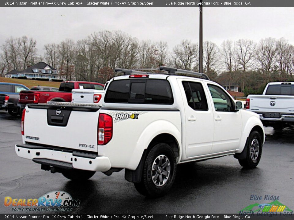 2014 Nissan Frontier Pro-4X Crew Cab 4x4 Glacier White / Pro-4X Graphite/Steel Photo #5