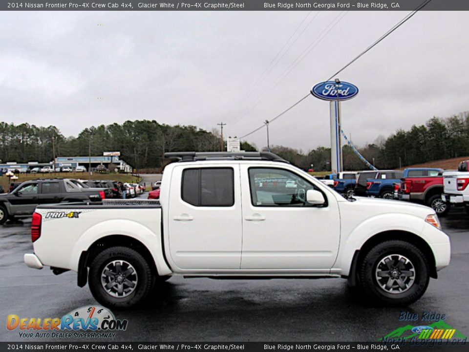 2014 Nissan Frontier Pro-4X Crew Cab 4x4 Glacier White / Pro-4X Graphite/Steel Photo #6