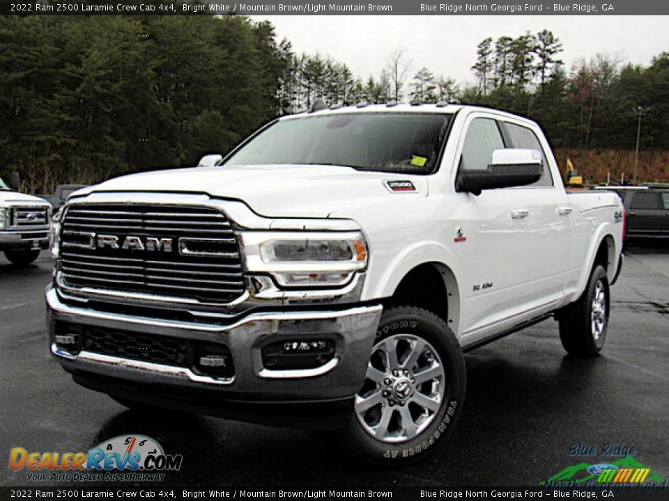 2022 Ram 2500 Laramie Crew Cab 4x4 Bright White / Mountain Brown/Light Mountain Brown Photo #1