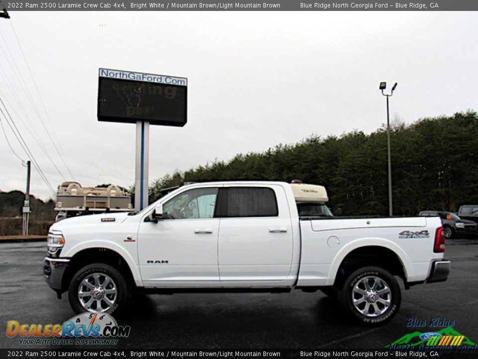 2022 Ram 2500 Laramie Crew Cab 4x4 Bright White / Mountain Brown/Light Mountain Brown Photo #2