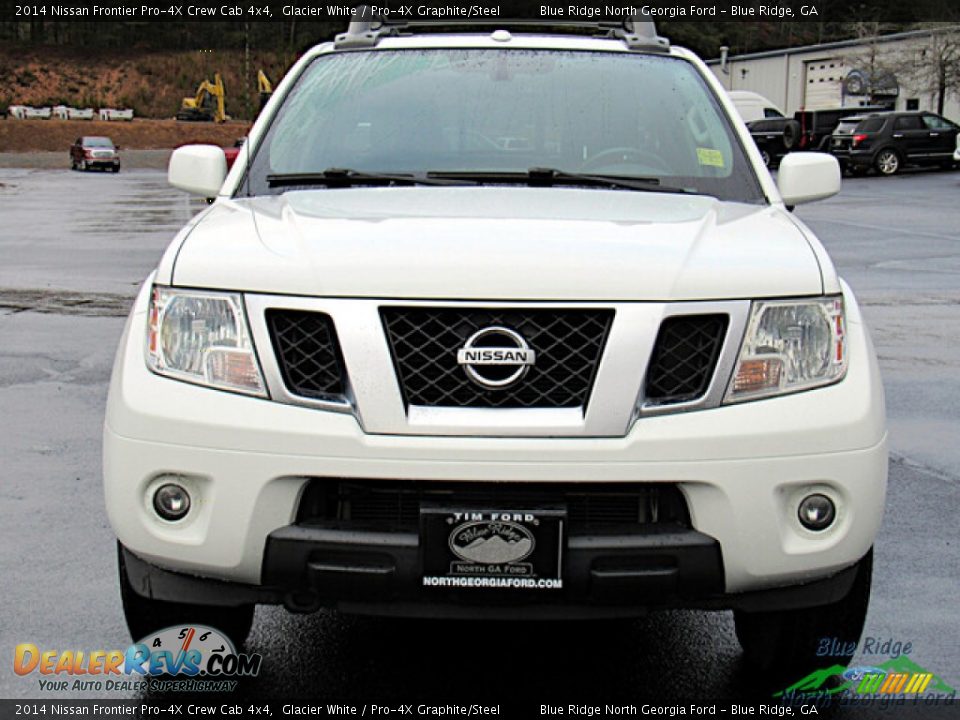 2014 Nissan Frontier Pro-4X Crew Cab 4x4 Glacier White / Pro-4X Graphite/Steel Photo #8