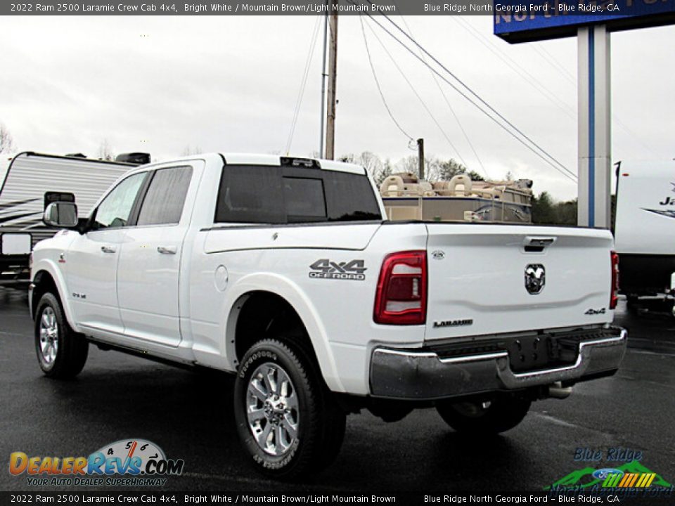 2022 Ram 2500 Laramie Crew Cab 4x4 Bright White / Mountain Brown/Light Mountain Brown Photo #3