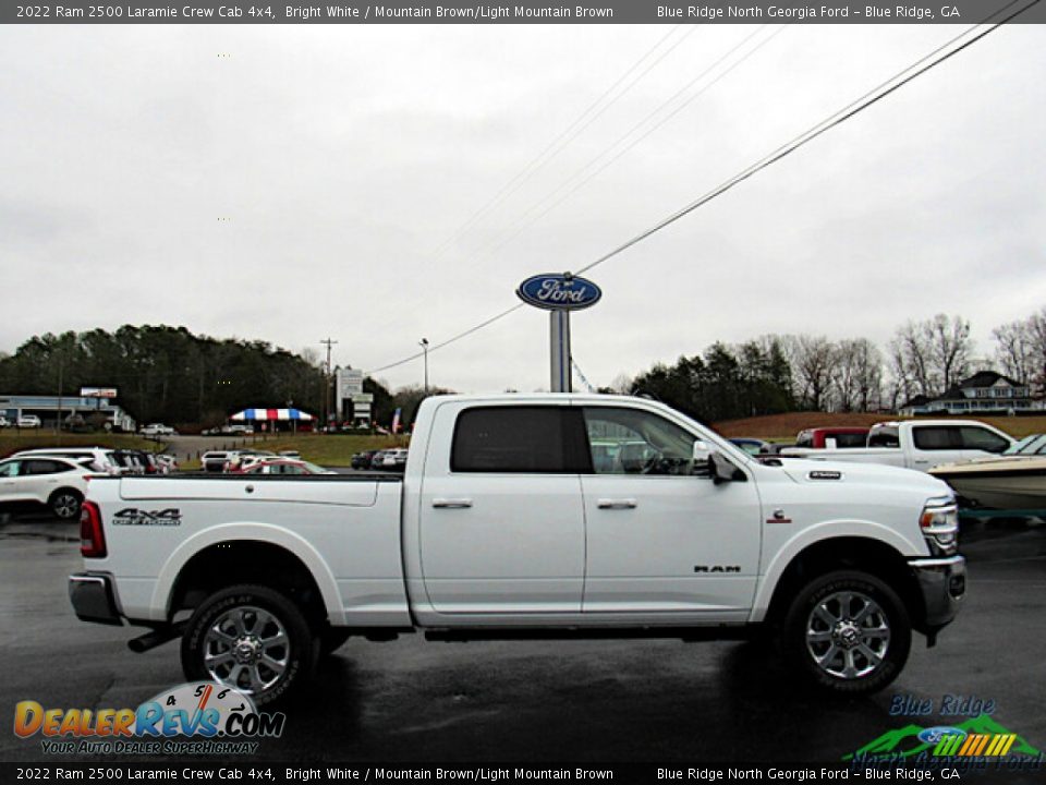 2022 Ram 2500 Laramie Crew Cab 4x4 Bright White / Mountain Brown/Light Mountain Brown Photo #6