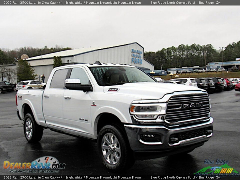 2022 Ram 2500 Laramie Crew Cab 4x4 Bright White / Mountain Brown/Light Mountain Brown Photo #7