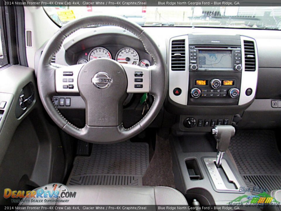 2014 Nissan Frontier Pro-4X Crew Cab 4x4 Glacier White / Pro-4X Graphite/Steel Photo #15