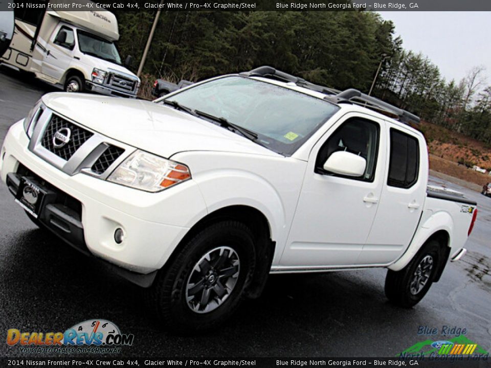 2014 Nissan Frontier Pro-4X Crew Cab 4x4 Glacier White / Pro-4X Graphite/Steel Photo #23