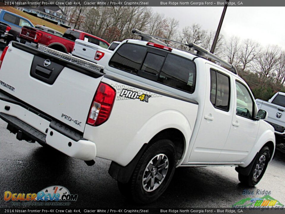 2014 Nissan Frontier Pro-4X Crew Cab 4x4 Glacier White / Pro-4X Graphite/Steel Photo #25