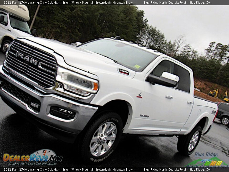 2022 Ram 2500 Laramie Crew Cab 4x4 Bright White / Mountain Brown/Light Mountain Brown Photo #28