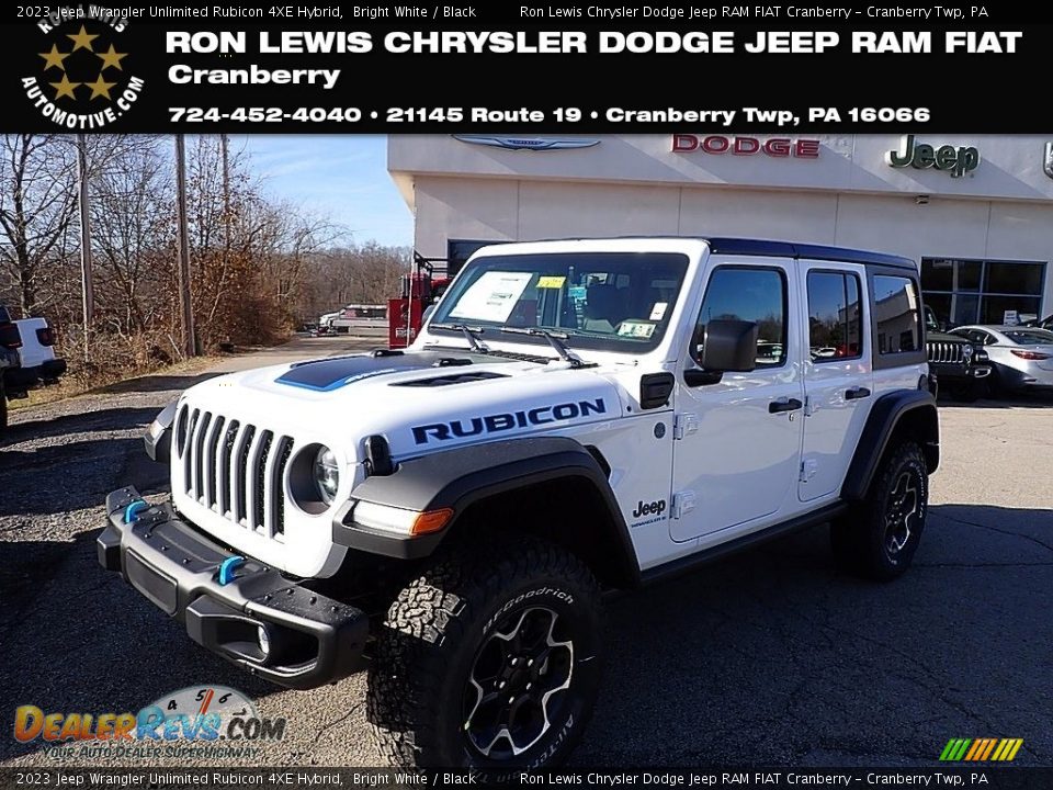 2023 Jeep Wrangler Unlimited Rubicon 4XE Hybrid Bright White / Black Photo #1