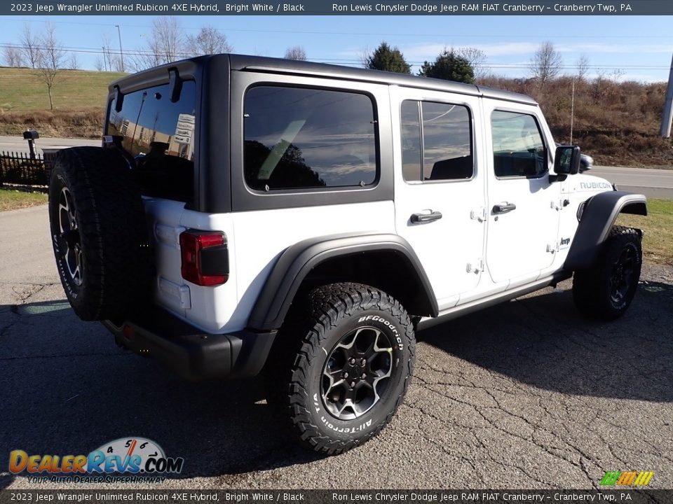 2023 Jeep Wrangler Unlimited Rubicon 4XE Hybrid Bright White / Black Photo #5