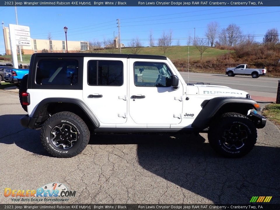 2023 Jeep Wrangler Unlimited Rubicon 4XE Hybrid Bright White / Black Photo #6