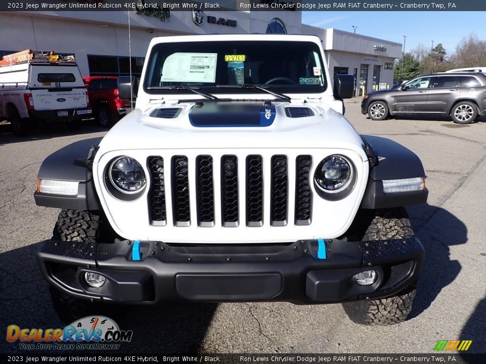 2023 Jeep Wrangler Unlimited Rubicon 4XE Hybrid Bright White / Black Photo #8