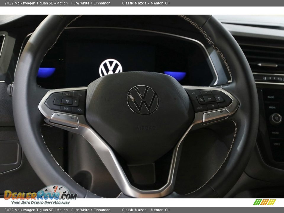 2022 Volkswagen Tiguan SE 4Motion Pure White / Cinnamon Photo #7