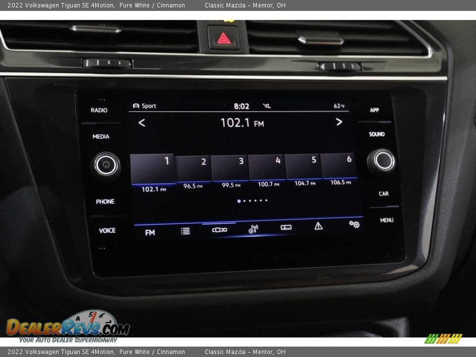 2022 Volkswagen Tiguan SE 4Motion Pure White / Cinnamon Photo #10