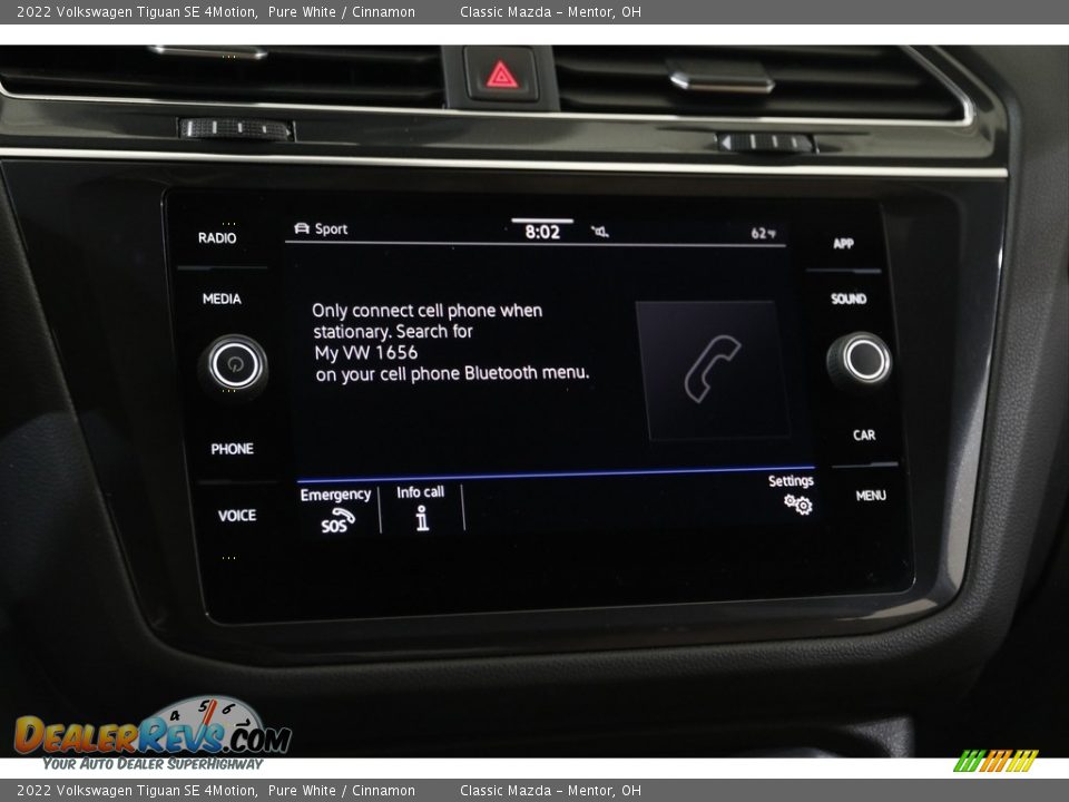 2022 Volkswagen Tiguan SE 4Motion Pure White / Cinnamon Photo #11