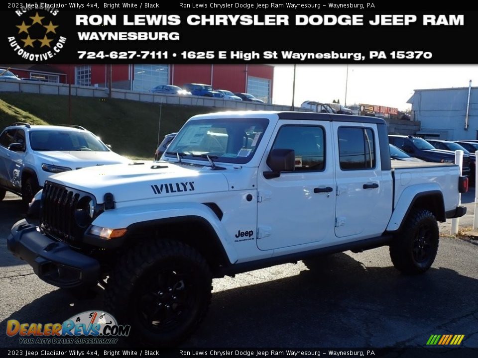 2023 Jeep Gladiator Willys 4x4 Bright White / Black Photo #1