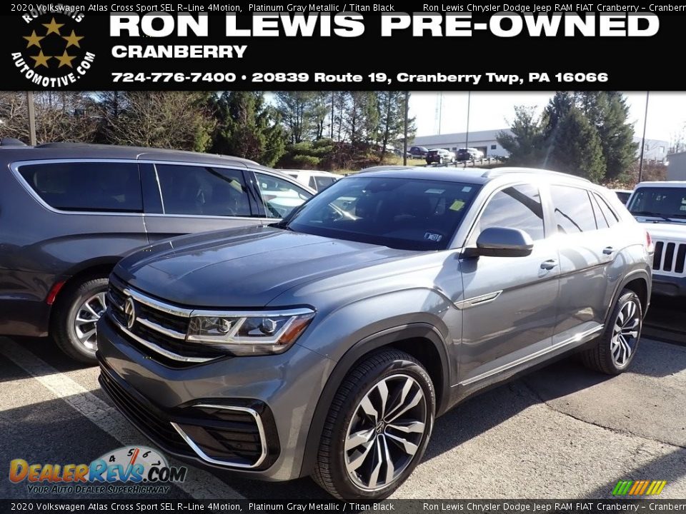 2020 Volkswagen Atlas Cross Sport SEL R-Line 4Motion Platinum Gray Metallic / Titan Black Photo #1