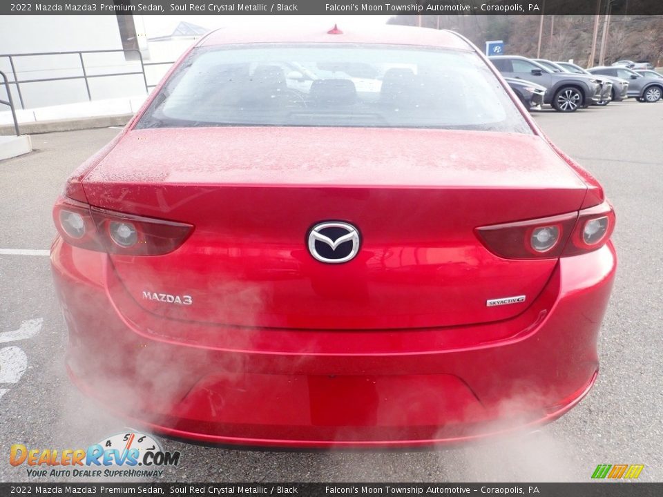 2022 Mazda Mazda3 Premium Sedan Soul Red Crystal Metallic / Black Photo #3