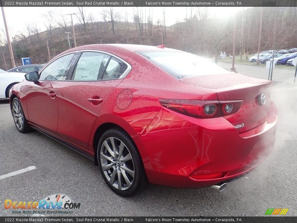2022 Mazda Mazda3 Premium Sedan Soul Red Crystal Metallic / Black Photo #5