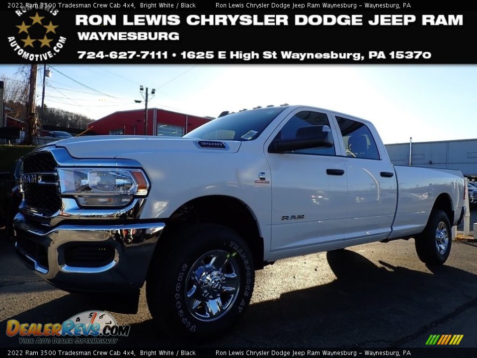 2022 Ram 3500 Tradesman Crew Cab 4x4 Bright White / Black Photo #1